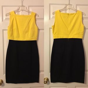 Lauren Ralph Lauren navy/yellow sheath dress